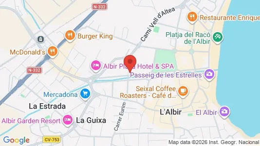 Apartments for rent i L'Alfàs del Pi - kort over placeringen