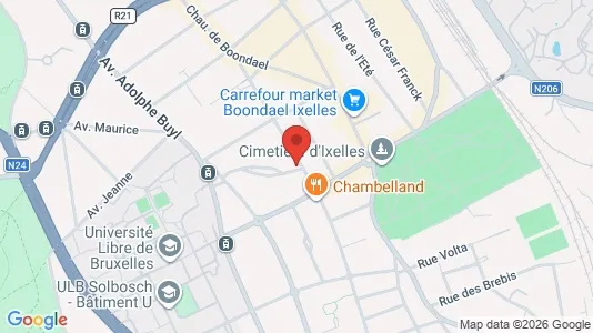 Apartments for rent i Brussels Elsene - kort over placeringen