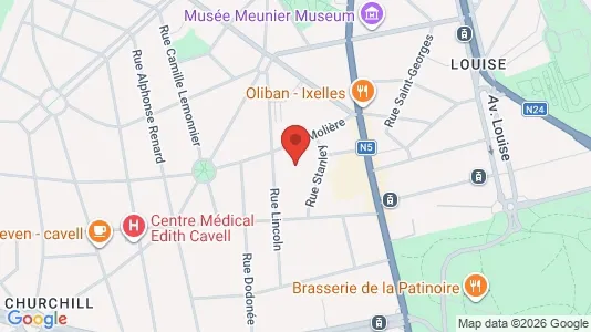 Apartments for rent i Brussels Elsene - kort over placeringen