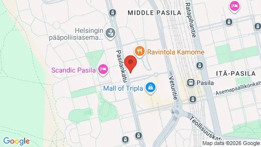 Rooms for rent i Helsinki Keskinen - kort over placeringen
