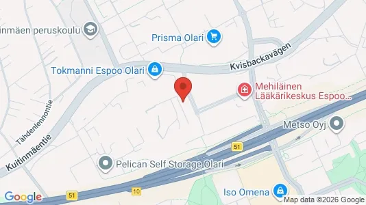 Apartments for rent i Espoo - kort over placeringen