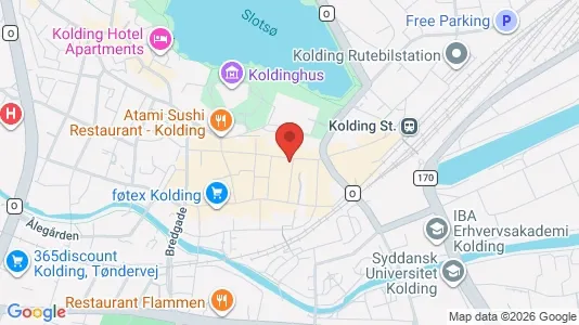 Apartments for rent i Kolding - kort over placeringen