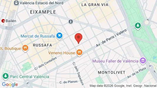 Apartments for rent i Valencia L'Eixample - kort over placeringen
