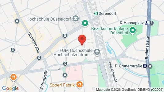 Apartments for rent i Dusseldorf - kort over placeringen