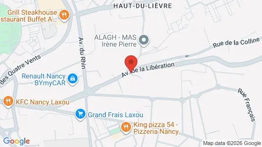 Apartments for rent i Nancy - kort over placeringen