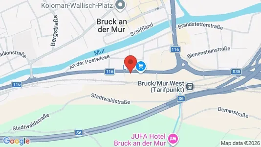 Apartments for rent i Bruck an der Mur - kort over placeringen