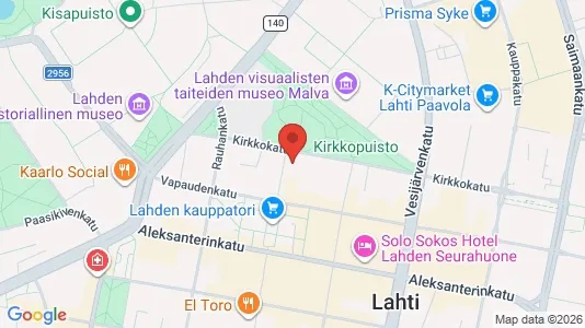 Apartments for rent i Lahti - kort over placeringen