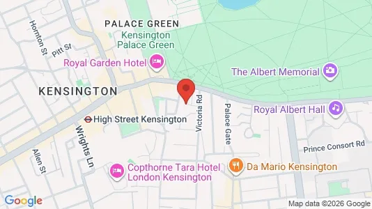 Apartments for rent i London W8 - kort over placeringen