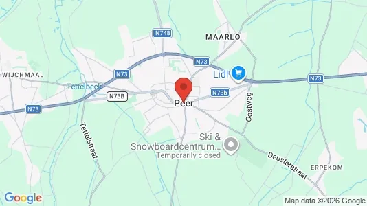 Houses for rent i Peer - kort over placeringen