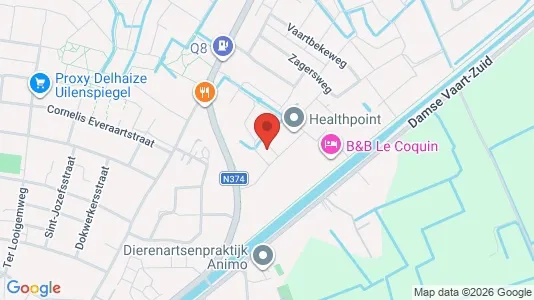 Apartments for rent i Brugge - kort over placeringen
