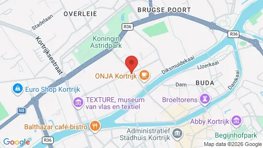 Apartments for rent i Kortrijk - kort over placeringen
