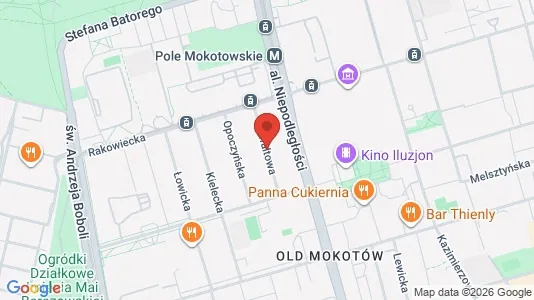 Rooms for rent i Warszawa Mokotów - kort over placeringen