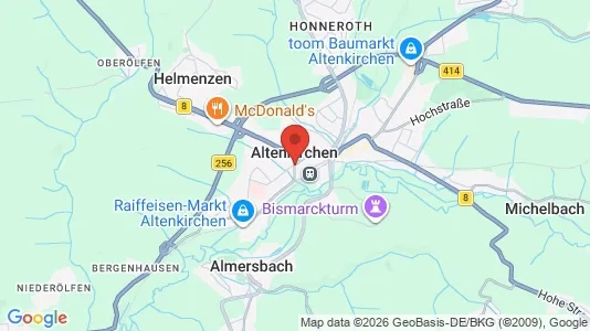 Apartments for rent i Altenkirchen - kort over placeringen