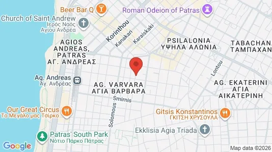 Apartments for rent i Patras - kort over placeringen