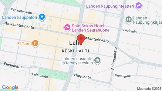 Apartments for rent i Lahti - kort over placeringen