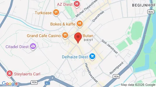 Apartments for rent i Diest - kort over placeringen