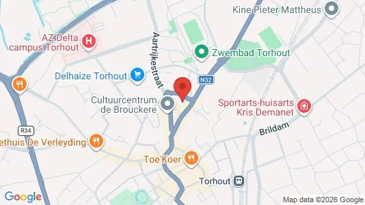Apartments for rent i Torhout - kort over placeringen