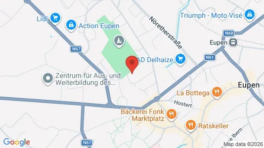 Apartments for rent i Eupen - kort over placeringen