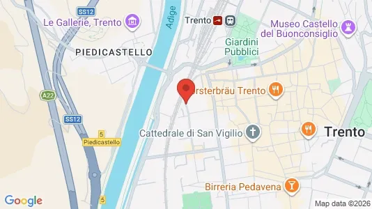 Rooms for rent i Trento - kort over placeringen