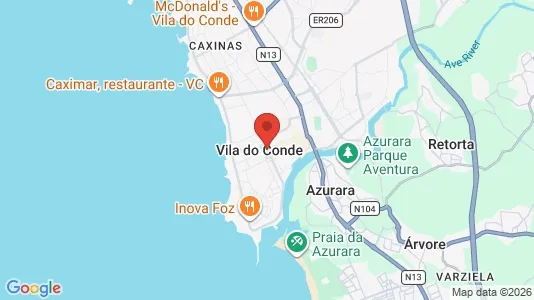 Apartments for rent i Vila do Conde - kort over placeringen