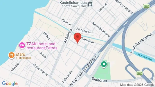 Apartments for rent i Patras - kort over placeringen
