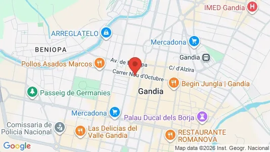 Rooms for rent in Gandia - Photo from Google Street View