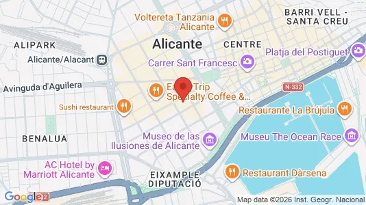 Rooms for rent i Alicante/Alacant - kort over placeringen