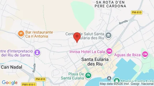 Apartments for rent i Santa Eulària des Riu - kort over placeringen