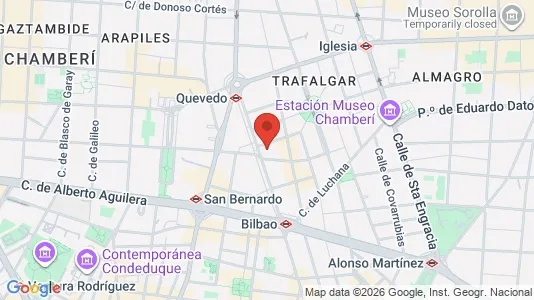 Apartments for rent i Madrid Chamberí - kort over placeringen
