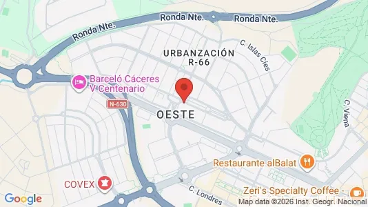 Apartments for rent i Cáceres - kort over placeringen