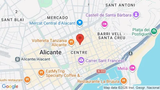 Rooms for rent i Alicante/Alacant - kort over placeringen