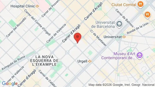 Apartments for rent i Barcelona Eixample - kort over placeringen