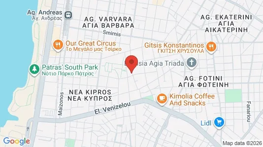 Apartments for rent i Patras - kort over placeringen