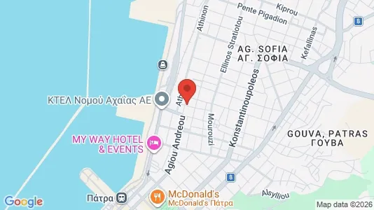 Apartments for rent i Patras - kort over placeringen