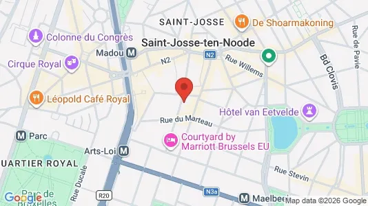 Apartments for rent i Brussels Sint-Joost-ten-Node - kort over placeringen