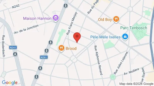 Apartments for rent i Brussels Elsene - kort over placeringen