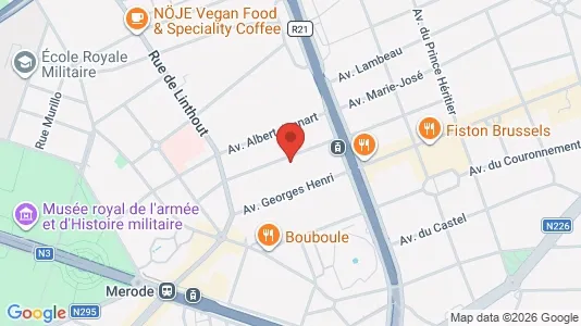 Apartments for rent i Brussels Sint-Lambrechts-Woluwe - kort over placeringen