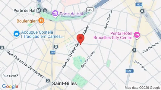 Apartments for rent i Brussels Sint-Gillis - kort over placeringen
