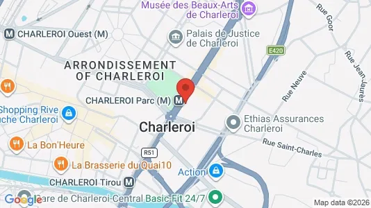 Apartments for rent i Charleroi - kort over placeringen