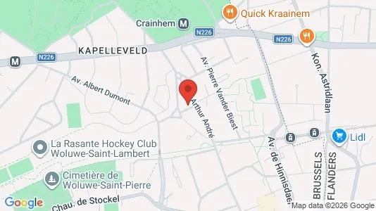 Apartments for rent i Brussels Sint-Lambrechts-Woluwe - kort over placeringen