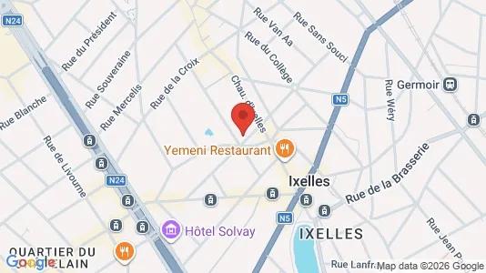 Apartments for rent i Brussels Elsene - kort over placeringen