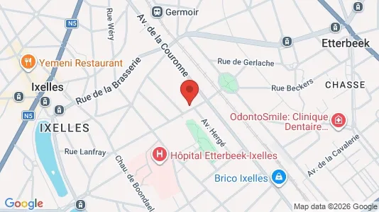 Apartments for rent i Brussels Elsene - kort over placeringen