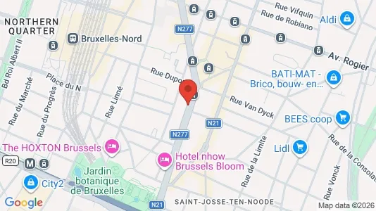 Apartments for rent i Brussels Sint-Joost-ten-Node - kort over placeringen
