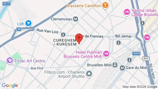 Apartments for rent i Brussels Anderlecht - kort over placeringen