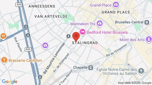 Apartments for rent i Stad Brussel - kort over placeringen