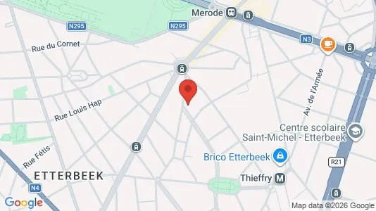 Apartments for rent i Brussels Etterbeek - kort over placeringen