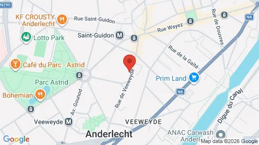 Apartments for rent i Brussels Anderlecht - kort over placeringen