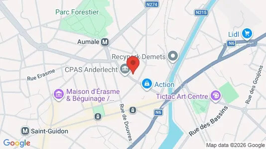 Apartments for rent i Brussels Anderlecht - kort over placeringen