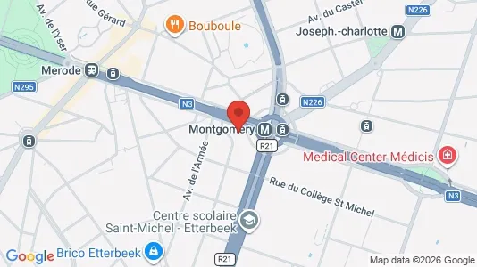 Apartments for rent i Brussels Sint-Pieters-Woluwe - kort over placeringen