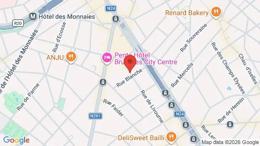 Apartments for rent i Brussels Elsene - kort over placeringen